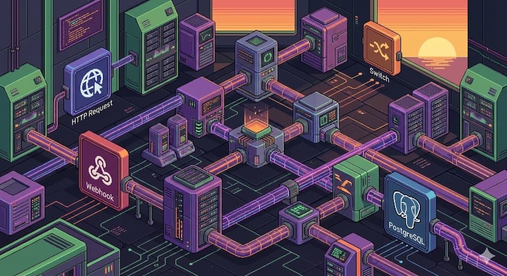 Illustration de l'article : Meilleurs Nœuds Natifs N8n 2026 : Guide Complet des 400+ Intégrations