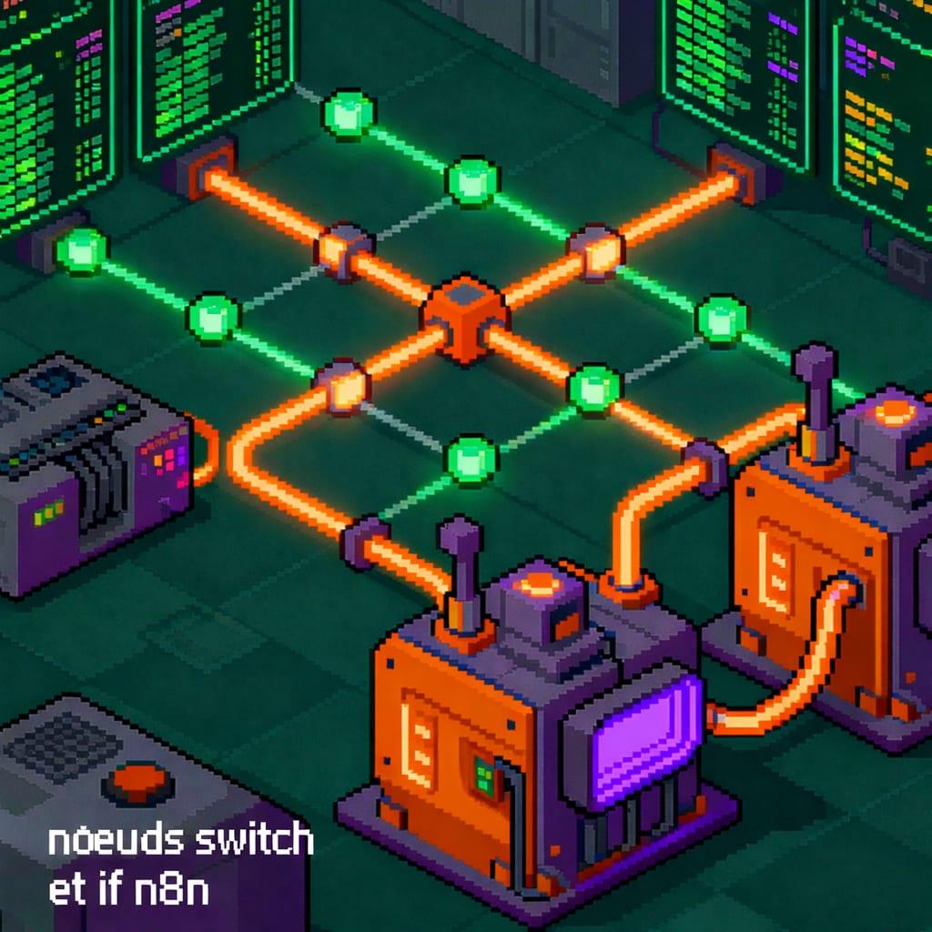 Illustration de l'article : Nœuds Switch et IF dans n8n : les flux conditionnels
